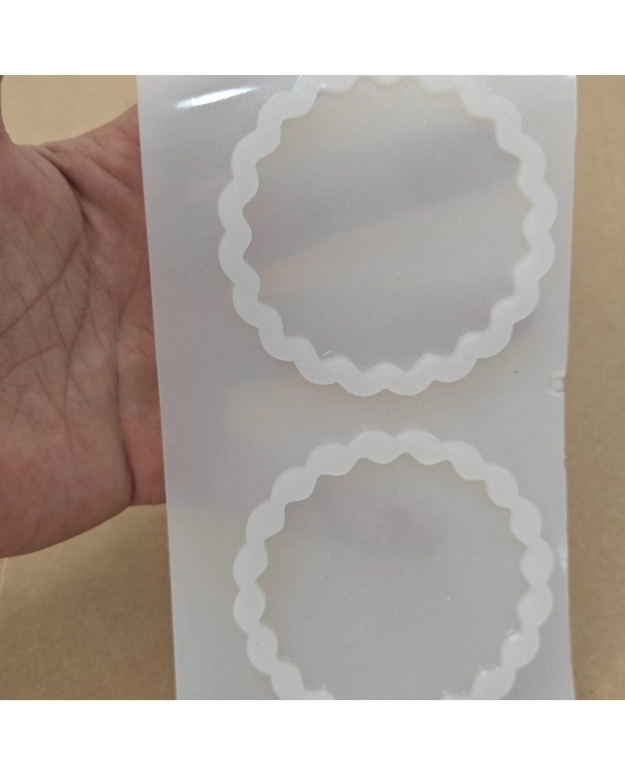 1 Adet -4lü Reçine Epoksi Tırtıklı Magent Kalıp - Kod: