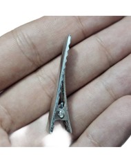 Parlak Gümüş Renkli Timsah Klips - 4cm - 50 Adet