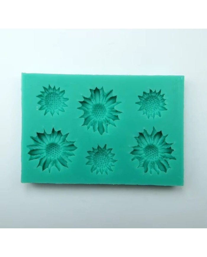 Günebakan 6'lı Çiçek Epoksi ve Beton Silikon Kalıp - Kod: