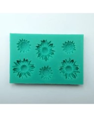 Günebakan 6'lı Çiçek Epoksi ve Beton Silikon Kalıp - Kod: