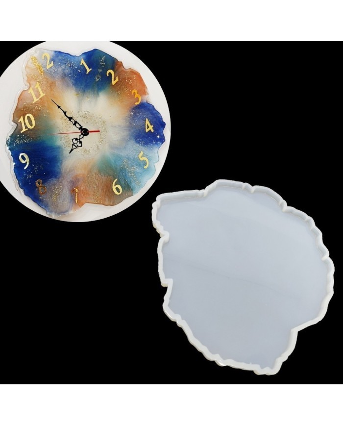 Saat ve Sehpa ve Tepsi Reçine Epoksi Kalıbı 43 cm - 806 - T1