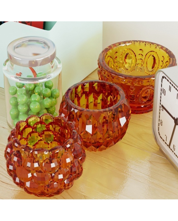 Yelpaze Desenli Epoksi Beton ve Mum Kalıbı - Kod: 1175B