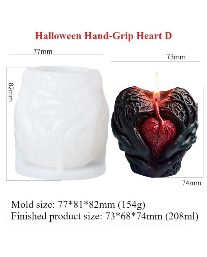 Aşkın Kalbi Epoksi Mum ve Beton Kalıbı - Kod: 1203B