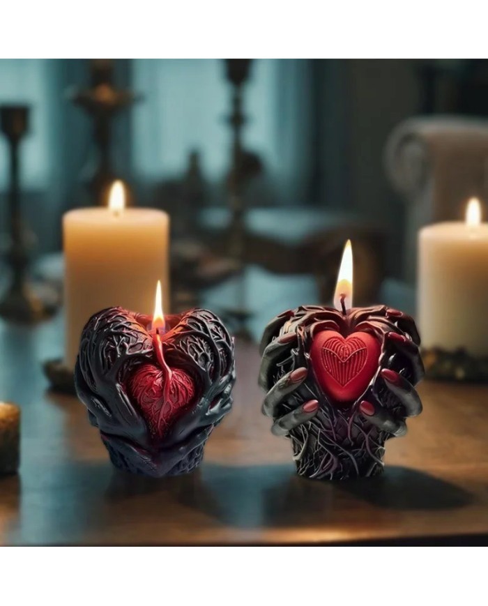 Aşkın Kalbi Epoksi Mum ve Beton Kalıbı - Kod: 1203B