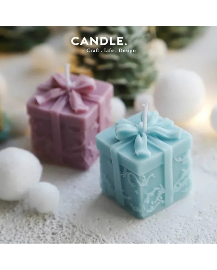 Hediye Kutusu Epoksi Mum ve Beton Kalıbı - Kod: 1081B