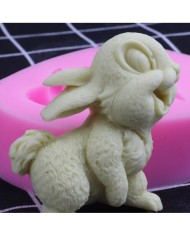 Tavşan Figürlü Epoksi Mum ve Beton Kalıbı - Kod: 964B