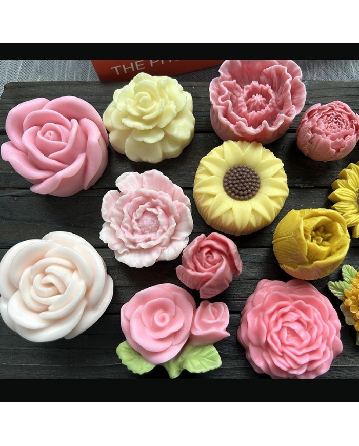 Şakayık Çiçeği Epoksi Mum ve Beton Kalıbı - Kod: 971B