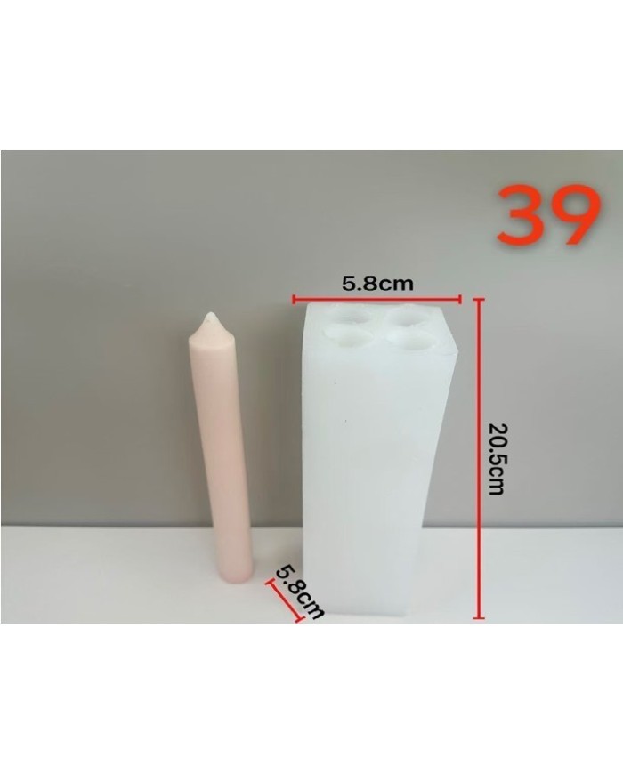 Klasik Silindir Mum Epoksi ve Beton Kalıbı - Kod: 500B