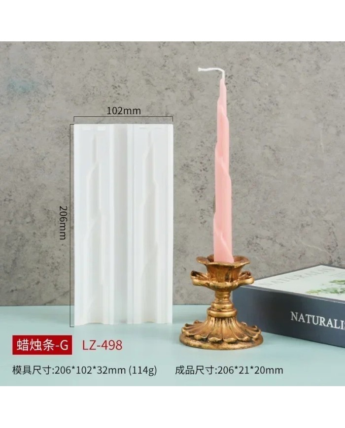 Pimli Şamdan Dal Mum Kalıbı - Hobi Silikon Kalıbı -KOD 1255C