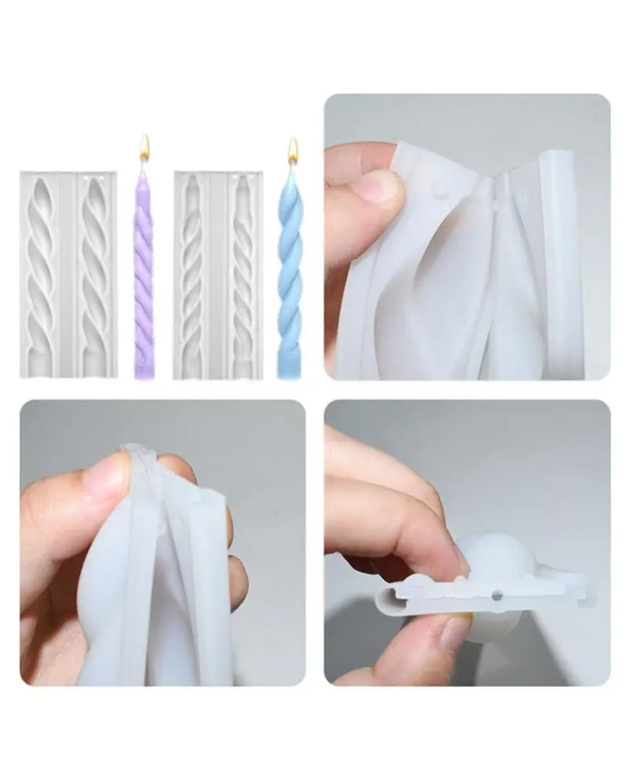 Pimli Burgu Şamdan Mum Kalıbı - Hobi Silikon Kalıbı -KOD 1255E