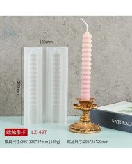 Pimli  Şamdan Mum Kalıbı - Hobi Silikon Kalıbı -KOD 1255B