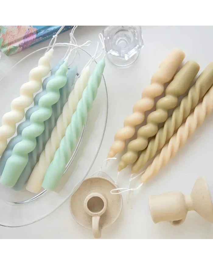 Pimli  Şamdan Mum Kalıbı - Hobi Silikon Kalıbı -KOD 1255B