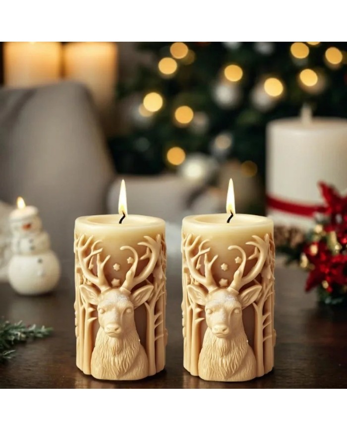 Geyik Model Mum Beton Silikon Kalıp Kod 539B