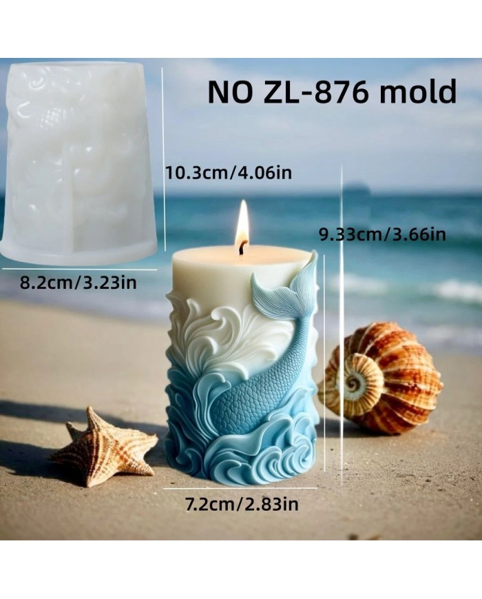 Yunus Kuyrugu Modeli Silikon Mum Beton Kalıbı Kod 1084E