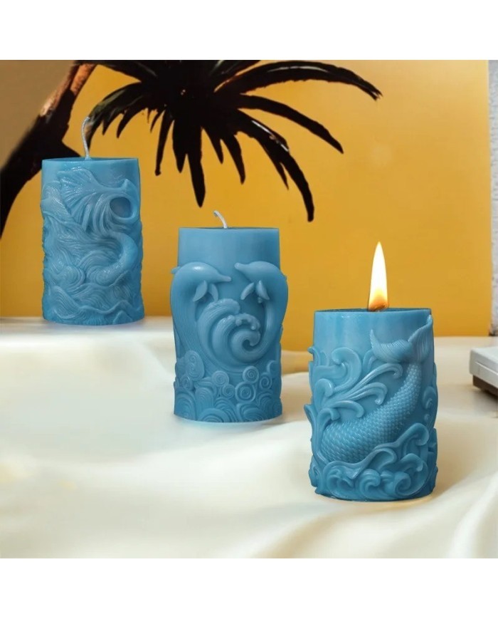 Yunus Kuyrugu Modeli Silikon Mum Beton Kalıbı Kod 1084E