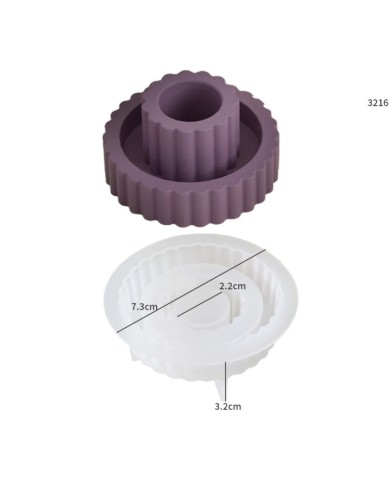 Şamdan Silikon Kalıp Beton Mum Altlıgı Kod 1004B