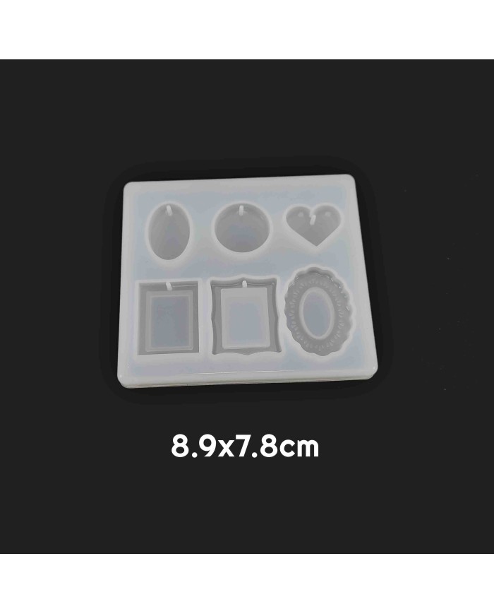 Reçine Epoksi Kalıbı - 6'li Kolye -Kod:971