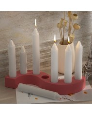 Asimetrik  Şamdan Silikon Kalıp Beton Mum Altlıgı Kod 541B