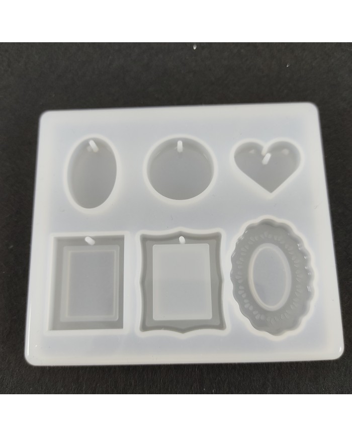 Reçine Epoksi Kalıbı - 6'li Kolye -Kod:971