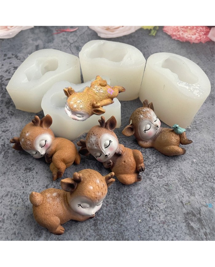 Sevimli Uyuyan geyik figürü Model Kod m4