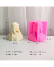 Peçeli Kadın Mum Silikon Kalıbı 8,5 cm - Kod:1100B