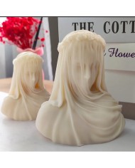 Peçeli Kadın Mum Silikon Kalıbı 8,5 cm - Kod:1100B