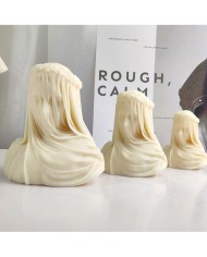 Peçeli Kadın Mum Silikon Kalıbı 8,5 cm - Kod:1100B