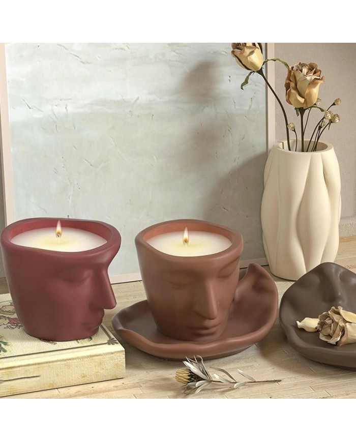 Alt Üst Olmuş Aşk Saksı Epoksi Beton Mum Silikon Kalıp KOD 1256