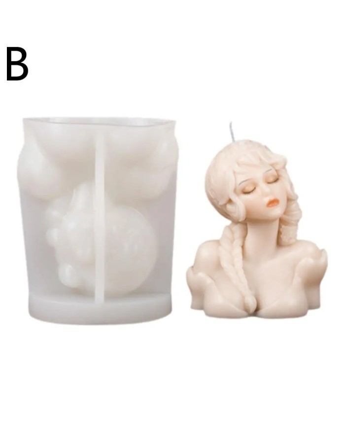 80 Lerin Kadını Mum Beton Silikon Kalıp Kod 1257B