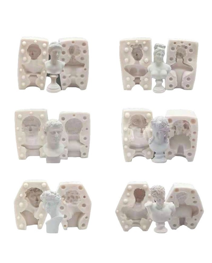 Romalı Kadın Suretli Mum Beton Silikon Kalıp  1259B