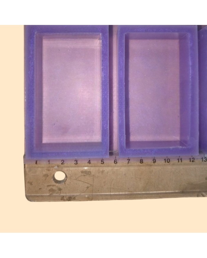5 Adet Dikdörtgen Reçine Epoksi, Çoklu Mum,Sabun ve Beton Kalıbı 8 cm