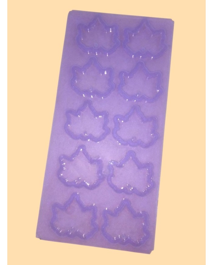 10 Adet Reçine Epoksi Kalıp Çoklu Kolye Anahtarlık  Çınar Yaprağı 4.5 cm