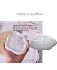 Bulut Şekilli Tepsi Bardak Altı Reçine Epoksi ve Beton Kalıbı - Kod:1263