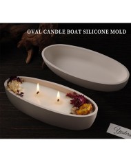 Tekne Model Silikon Kalıp 30cm - Oval Kase, Tekne, ve Beton Kalıbı-Kod: 1267