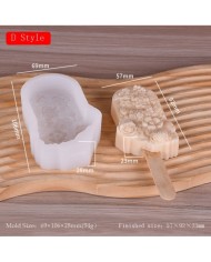 Magnum Dondurma Mum Kalıbı - Hobi Silikon Kalıbı -Kod:1270