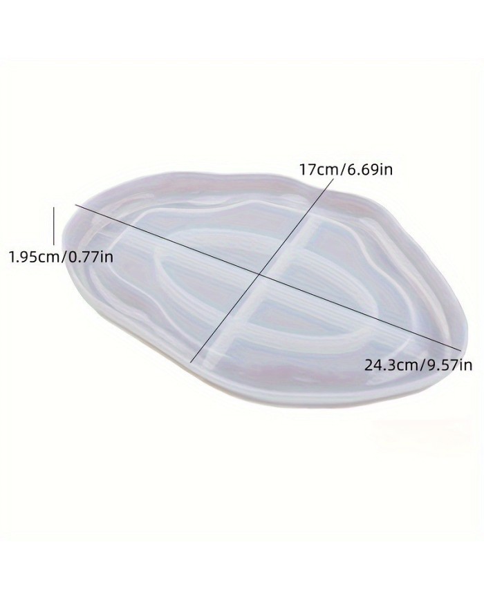 Asimetrik Tepsi Bardak Altı Reçine Epoksi ve Beton Kalıbı - Kod:1271