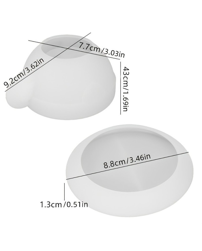 Aşk Kalpli Çay Fincanı- Epoksi ve Beton Kalıbı  -Kod:1273
