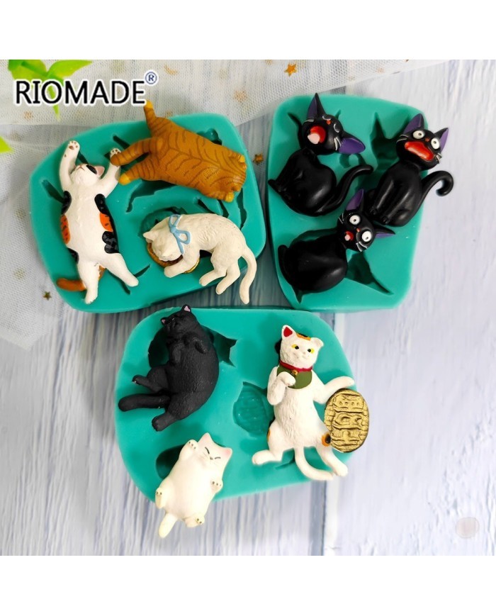 İki Boyutlu Bıyıklı Kedi Silikon Reçine Epoksi Silikon Kalıbı - Kod:M5