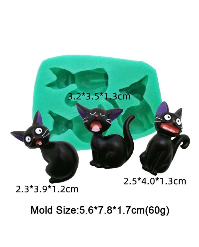 3D Şaşkın Kediler Silikon Reçine Epoksi Silikon Kalıbı - Kod:M9