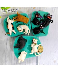 3D Şaşkın Kediler Silikon Reçine Epoksi Silikon Kalıbı - Kod:M9