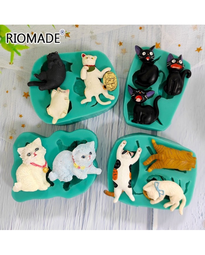 Modern & Asil Kedi Silikon Reçine Epoksi Silikon Mum Kalıbı - Kod:M10