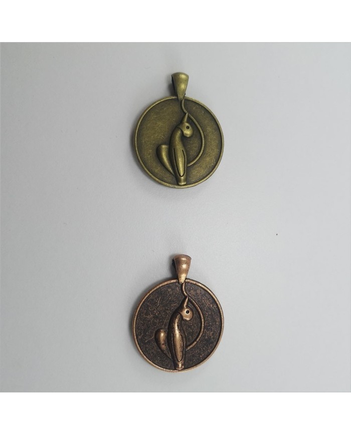 Metal Kolye Ucu - Kedili