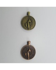 Metal Kolye Ucu - Kedili