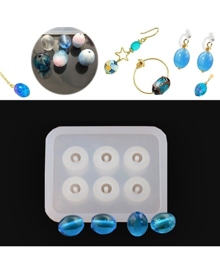 Arpa Boncuk Tesbih Kalıbı Model 12 mm  Kehribar Model Epoksi Kalıp -Kod:162