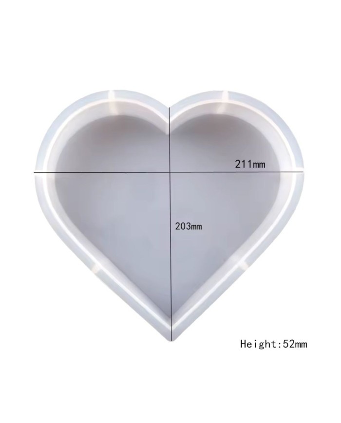 Dekoratif Silikon Kalıp Epoksi Döküm Kalıbı kalp Kod:1040 K
