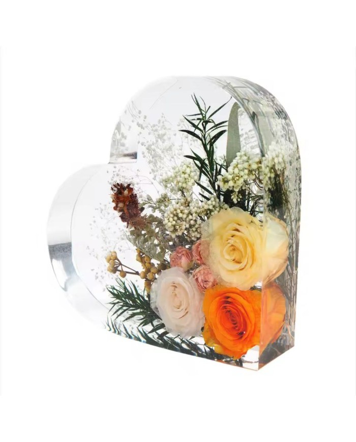 Dekoratif Silikon Kalıp Epoksi Döküm Kalıbı kalp Kod:1040 K