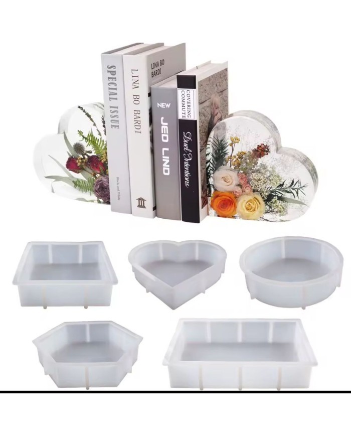 Dekoratif Silikon Kalıp Epoksi Döküm Kalıbı kalp Kod:1040 K