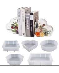 Dekoratif Silikon Kalıp Epoksi Döküm Kalıbı kalp Kod:1040 K