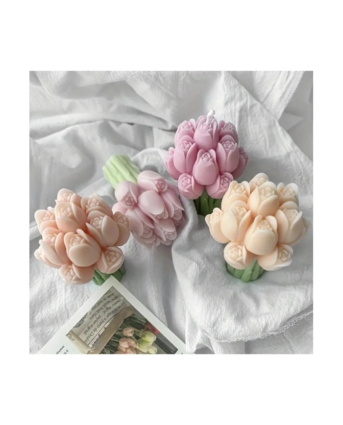 Lale Demeti Mum & Sabun Silikon Kalıp Modeli Kod