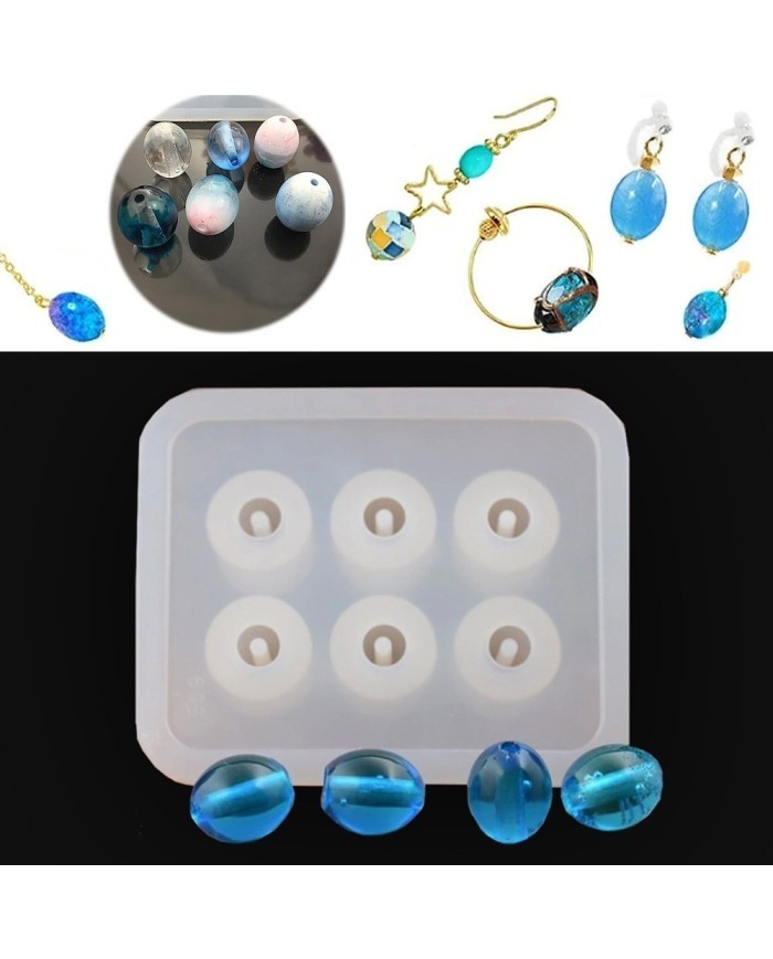 Arpa Boncuk Epoksi Kalıp Kehribar Model 16mm -Kod:163